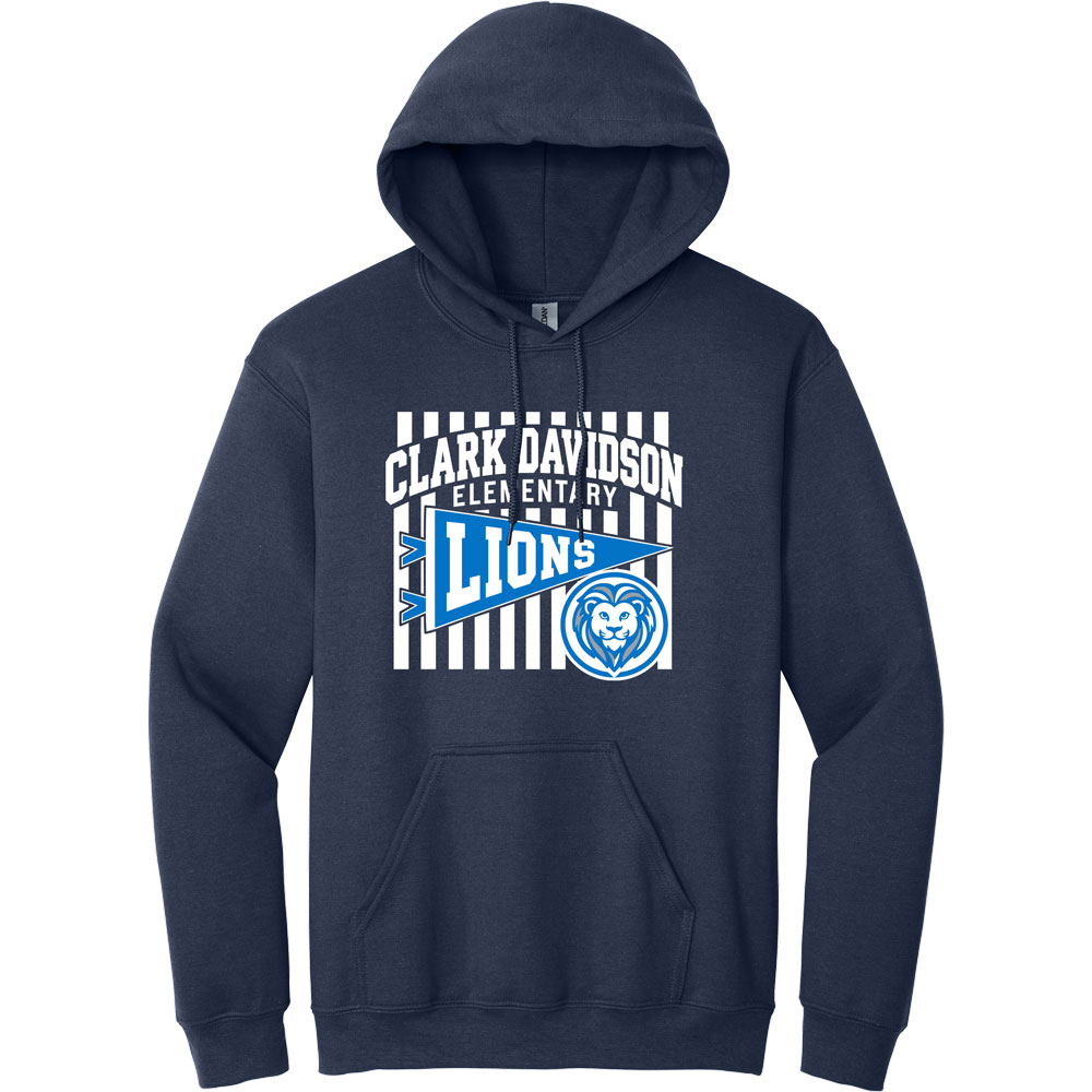 Clark Davidson Flag Hoodie - Navy - front view