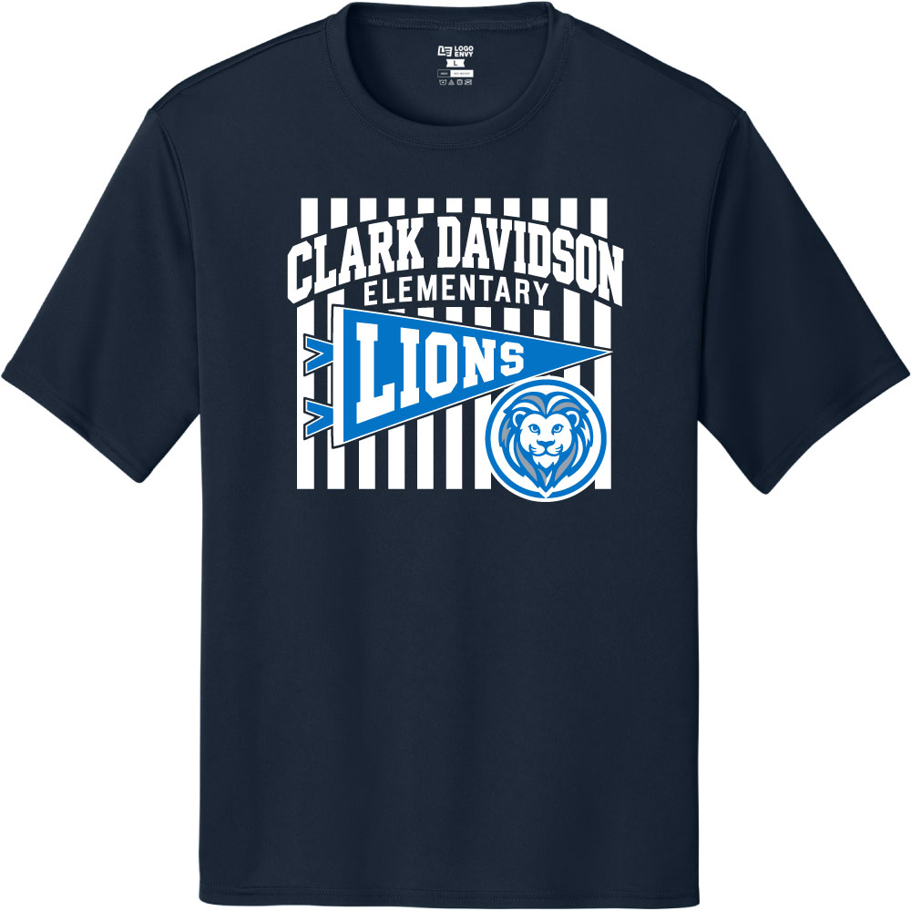 Clark Davidson Flag Short Sleeve Performance Tee - Navy - front view