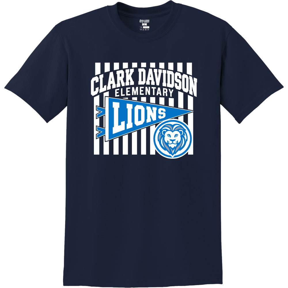 Clark Davidson Flag Short Sleeve Tee - Navy - front view
