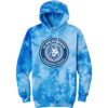 Clark Davidson Logo Crystal Tie-Dye Hoodie - Sky Blue - front view
