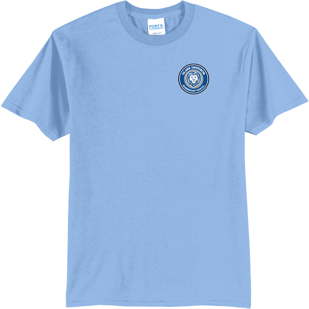 Clark Davidson Points of Interest Short Sleeve Tee - Light Blue - front view